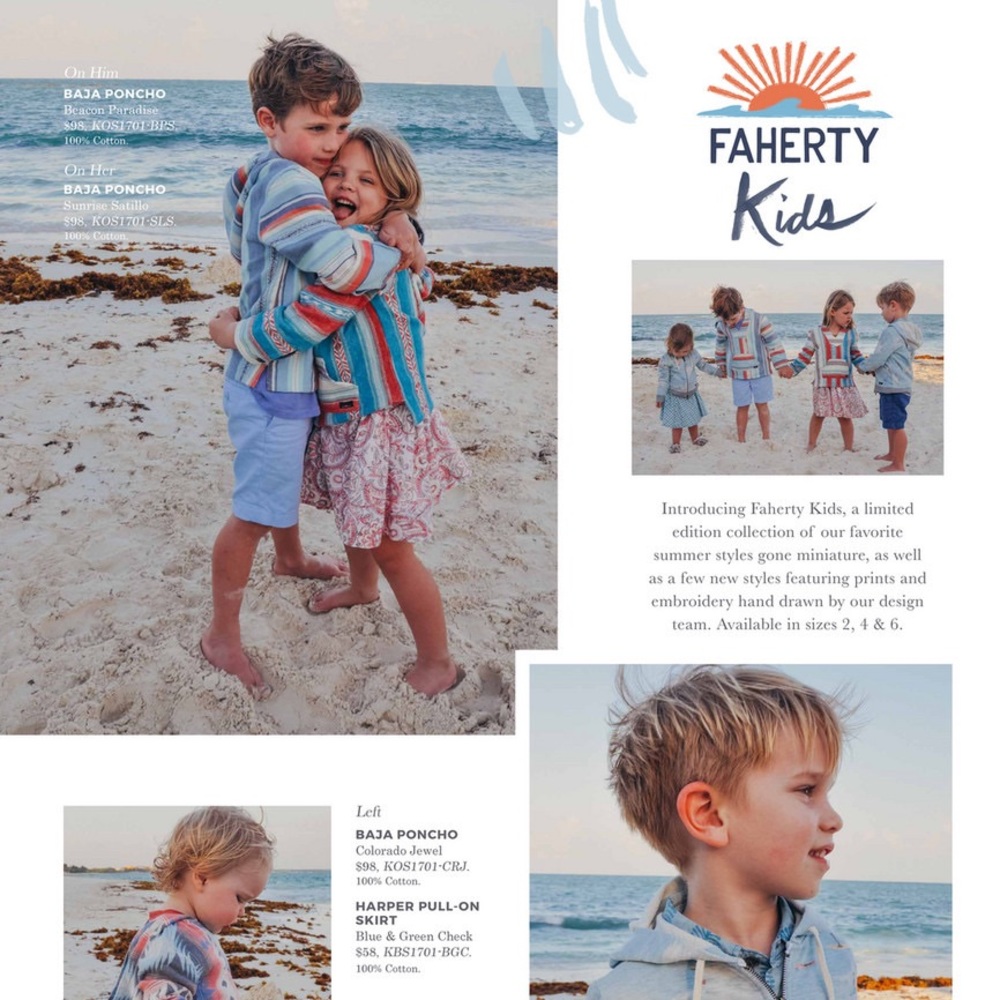 Faherty kids Baja poncho size 6